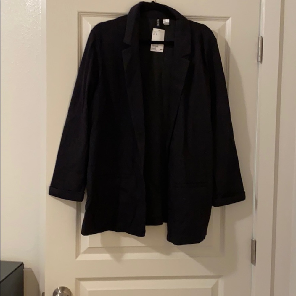 H&M linen Blazer Black